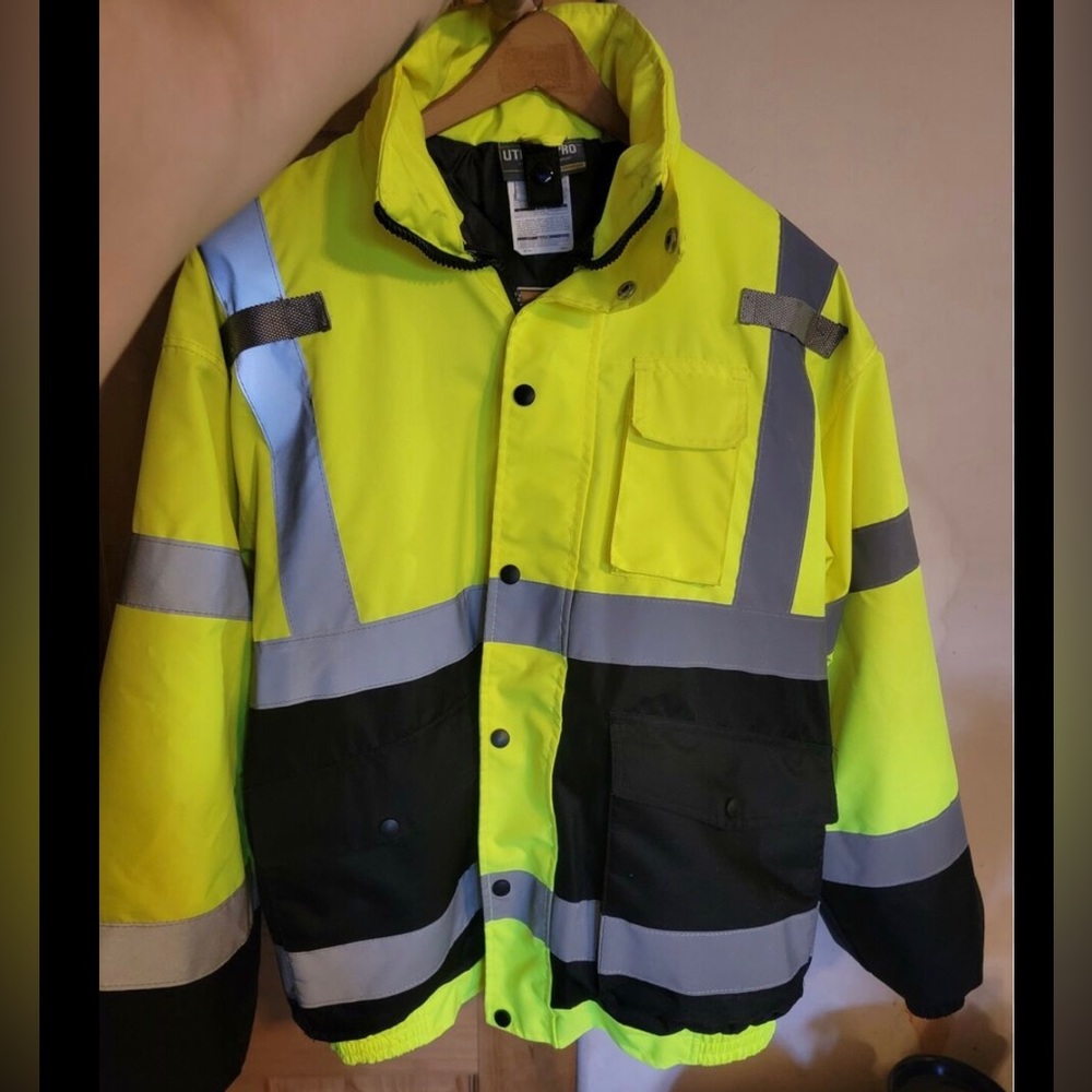 Utility Pro High Visibility Yellow ANSI 3 Reflective UHV562 Bomber Jacket